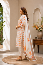 Floral Printed Cotton 3-Piece Suit Set