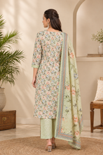 Floral Green  Printed Kurta Set