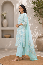 Green Printed Kurta Set