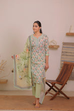 Floral Green  Printed Kurta Set