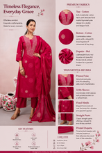 Pink Floral Motif  Straight Kurta Set