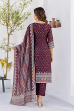Brown Printed Kurta Set