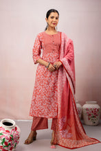 Breezy Rust with Geometric Pattern Kurta set