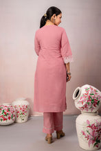 Floral Embroidery 3Pcs Straight Kurta Set