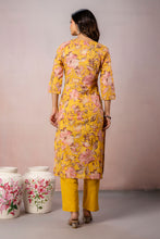 Mustard 3Pcs Straight Kurta set