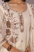 Ivory Floral Embroidery 3Pcs Set
