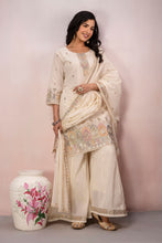 Pastel Embroidery Sharara Set