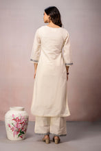 Ivory Floral Embroidery 3Pcs Set