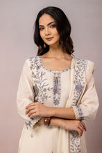 Ivory Floral Embroidery 3Pcs Set