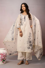 Ivory Floral Embroidery 3Pcs Set