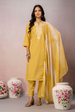 Floral Embroidery 3 Pcs Set