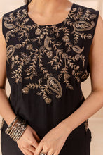 Gold Floral and Paisley Embroidery Co-ord Set