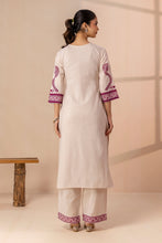 Magenta Paisley & Geometrical Kurta Set