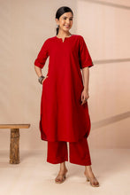 Solid Red Long Co-ord Set