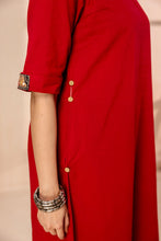 Solid Red Long Co-ord Set