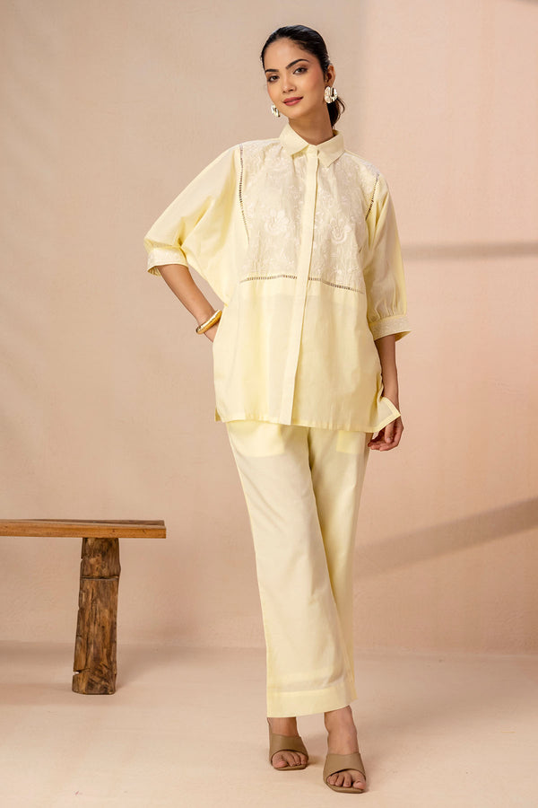 Lemon embroidered co-ord sets