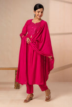 Vibrant Pink Anarkali Kurta Set