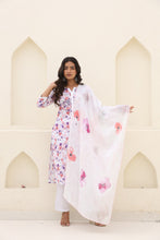 Magenta Floral Printed 3-Piece Kurta Set