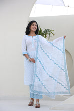 Sky Blue Printed Kurta Set