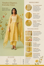 Yellow Straight Kurta Set with Thread Embroidery