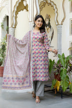 Floral Printed Cotton Suit Set
