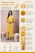 Floral Embroidery 3 Pcs Set