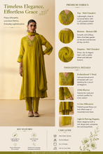 Lime Green A-line Kurta Set