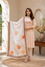 Floral Printed Cotton 3-Piece Suit Set