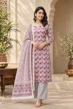 Floral Printed Cotton Suit Set