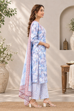 Blue Printed Kurta Set