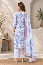Blue Printed Kurta Set