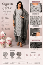 White Lace Panel 3Pcs Kurta Set