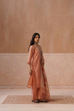 Peach Printed Kurta Set with Patterned Dupatta