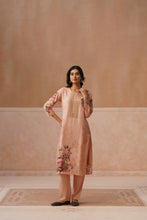 Peach Floral Printed Kurta Set