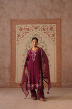 Wine Kashmiri Embroidered Kurta Set