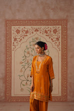 Mustard Embroidered Farshi Kurta Set
