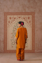 Mustard Embroidered Farshi Kurta Set
