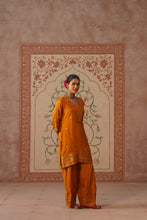 Mustard Embroidered Farshi Kurta Set