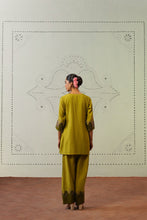 Olive Green Embroidered Farshi Kurta set