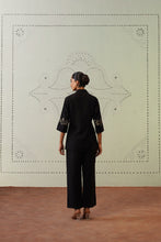 Black Embroidered Shirt Co-ord Set