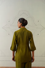 Olive Green  Embroidered Co-Ord Set