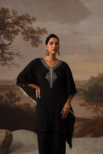 Black Embroidered Kaftan Co-ord Set