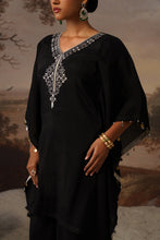 Black Embroidered Kaftan Co-ord Set