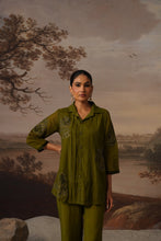 Olive Green Embroidered Co-ord Set