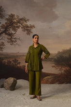 Olive Green Embroidered Co-ord Set