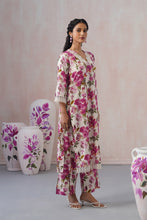 Magenta Pink Floral Co-ord Set with elegant white Lace work
