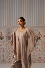 Dusty Mauve Embroidered Kaftan Co-ord Set