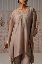 Dusty Mauve Embroidered Kaftan Co-ord Set