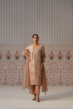 Chiku Metallic Woven Straight Kurta Set