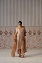 Chiku Metallic Woven Straight Kurta Set